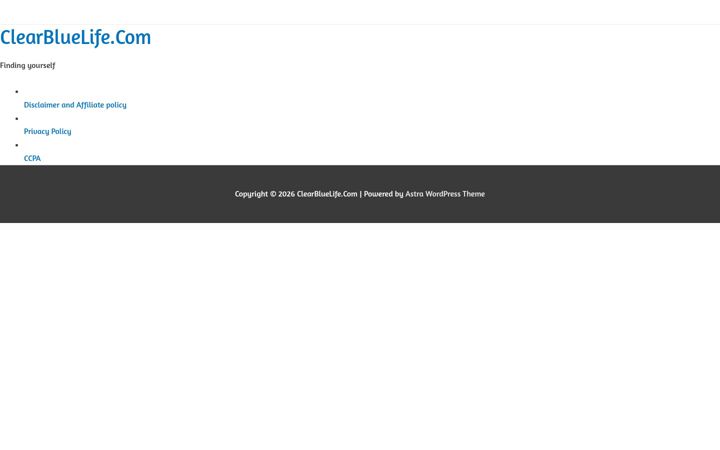 Screenshot of clearbluelife.com