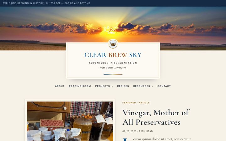 Screenshot of clearbrewskies.com