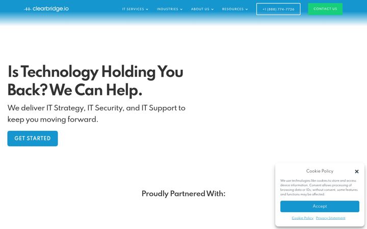 Captura de pantalla de clearbridge.io