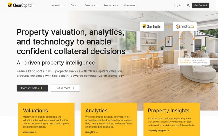 Screenshot of clearcapital.com