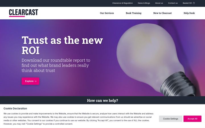 Screenshot of clearcastdigital.co.uk