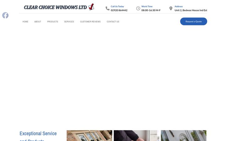 Screenshot of clearchoicewindowsltd.co.uk