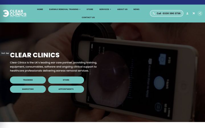 Zrzut ekranu clearclinics.co.uk