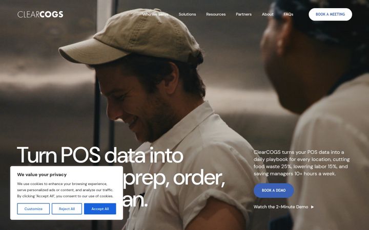 Screenshot of clearcogs.com