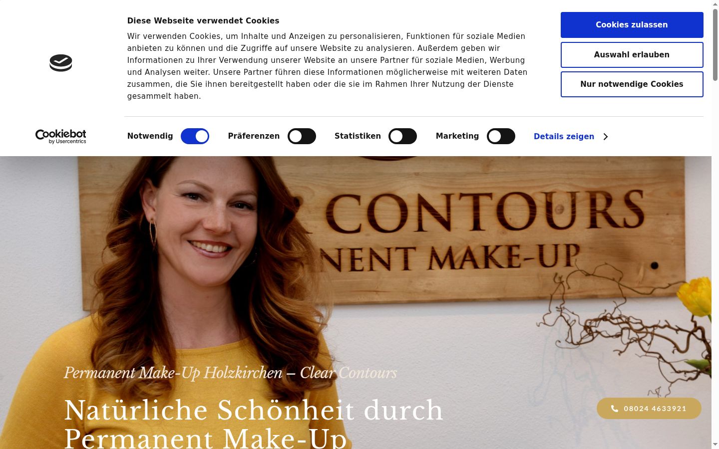 Screenshot des Einwilligungsbanners vor jeglicher Interaktion