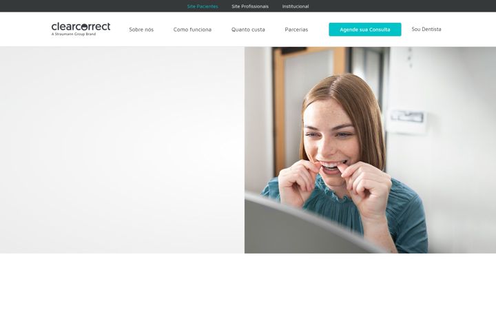 Screenshot van clearcorrect.com.br
