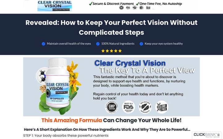 Screenshot of clearcrystalvision.com