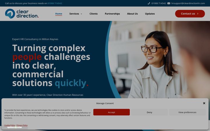 Screenshot of cleardirectionhr.com