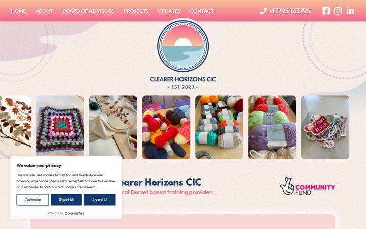 Screenshot of clearerhorizonscic.co.uk
