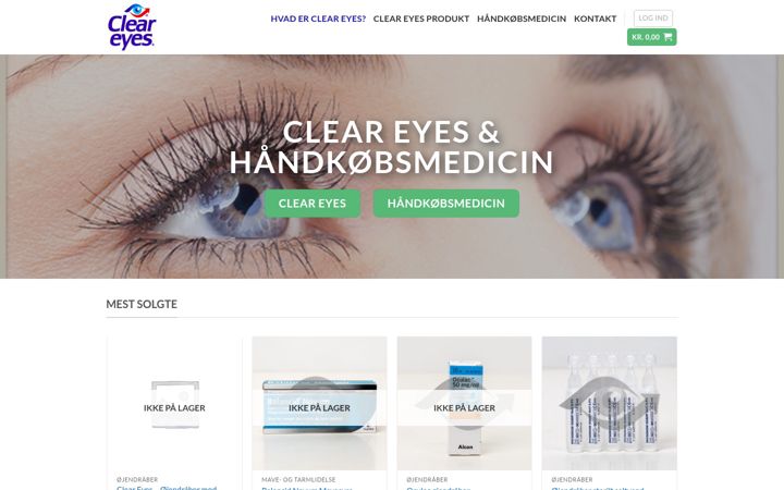 Screenshot of cleareyes.dk