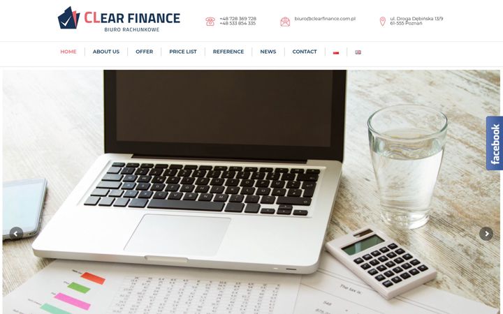 Snímek obrazovky clearfinance.com.pl