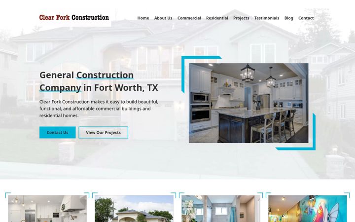 Screenshot of clearforkconstruction.com