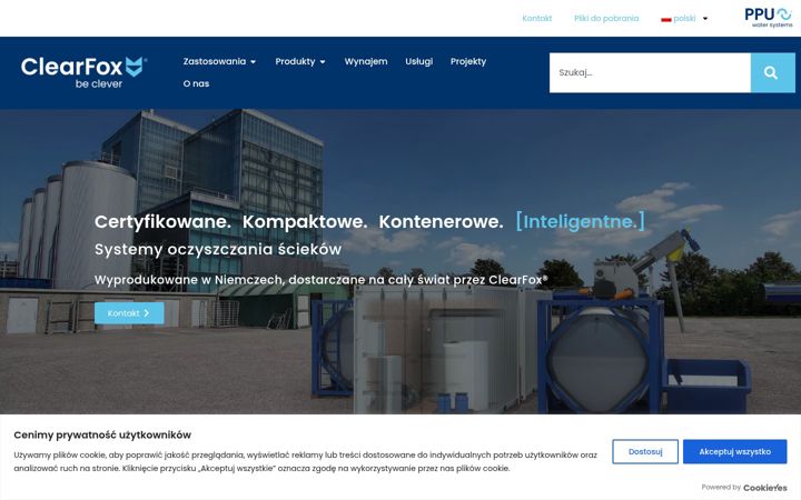 Snímek obrazovky clearfox.com.pl