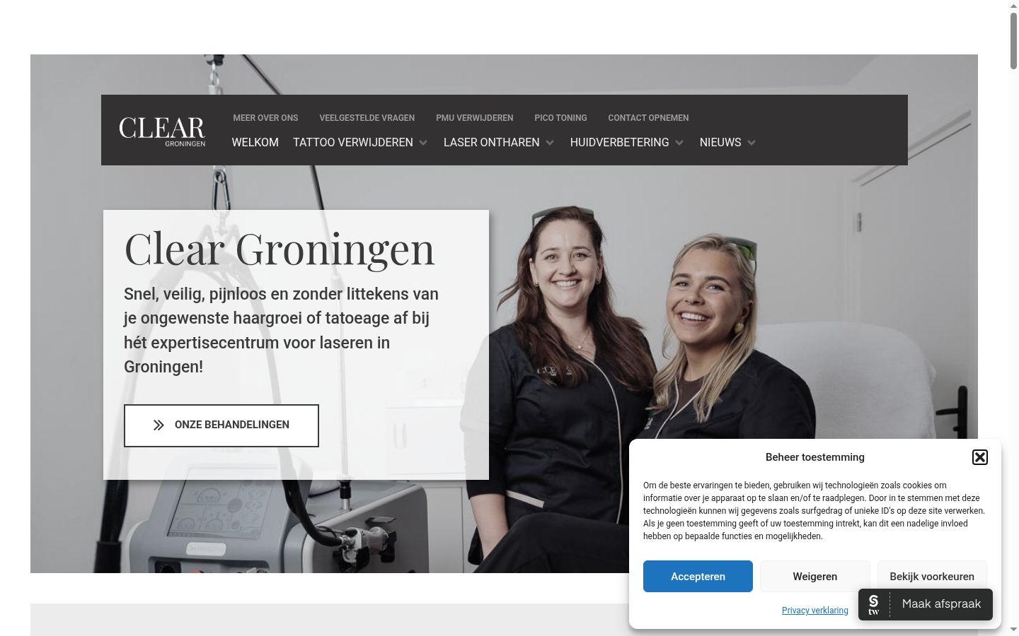 Screenshot tal-banner tal-kunsens muri qabel kwalunkwe interazzjoni