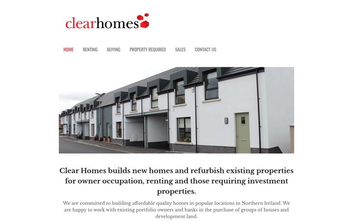 Skärmbild av clearhomes.co.uk