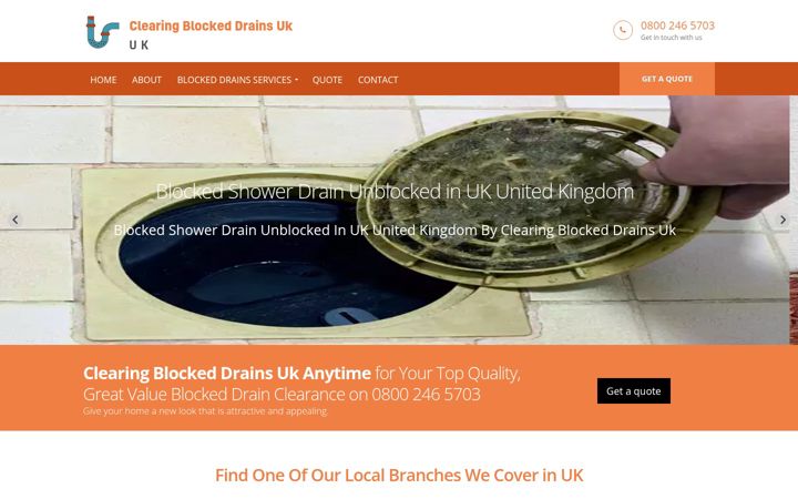 Screenshot of clearing-blocked-drains-uk.co.uk