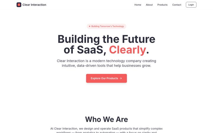 Screenshot of clearinteraction.com