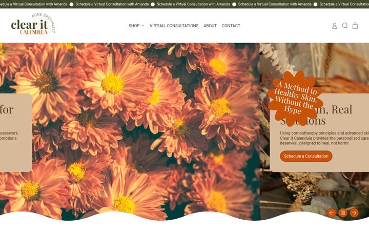 Screenshot of clearitcalendula.com