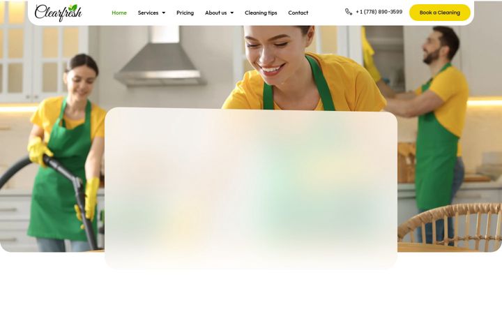 Captura de pantalla de clearjanitorial.ca