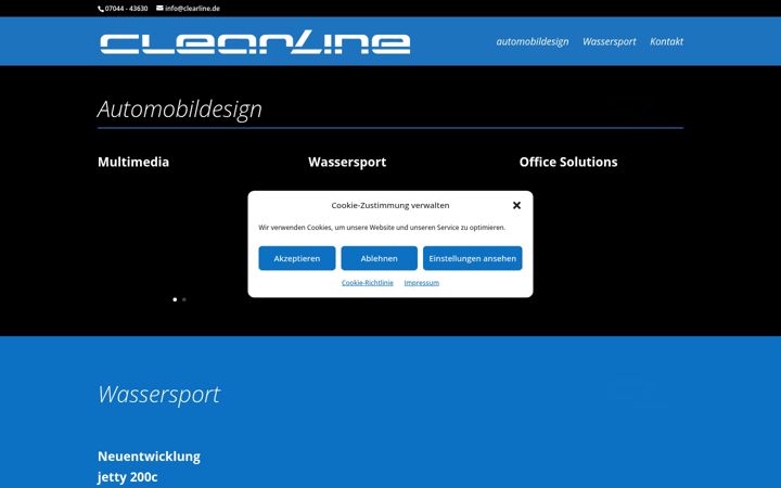 Screenshot of clearline.de