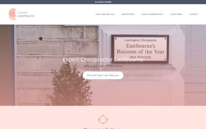 Screenshot of clearlychiropractic.co.uk
