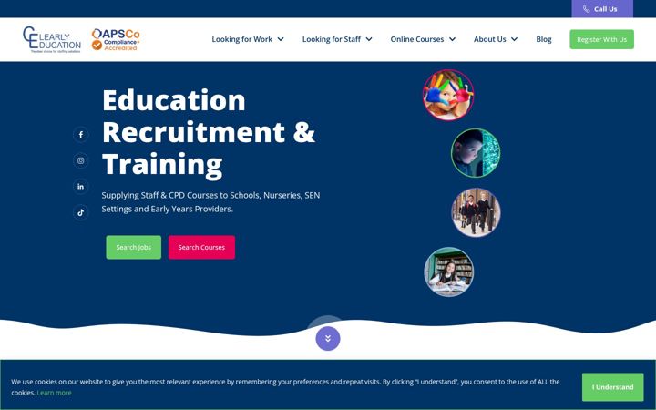 Screenshot of clearlyeducation.com