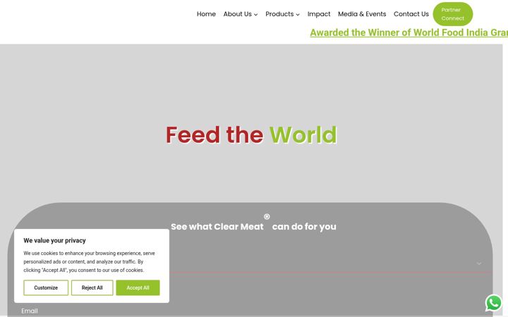Screenshot του clearmeat.org