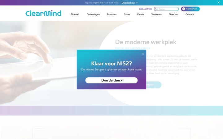 Screenshot of clearmind.nu