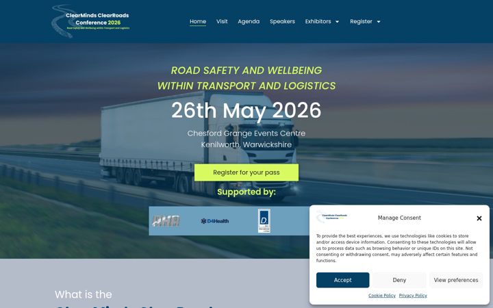Ekrano kopija clearmindsclearroads.co.uk