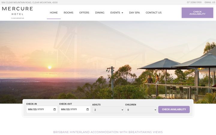 Captura de ecrã de clearmountainlodge.com.au