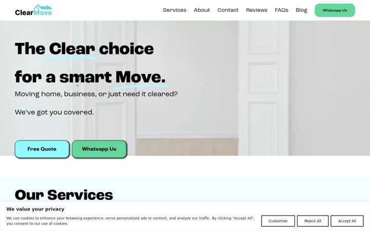 Screenshot of clearmove.co
