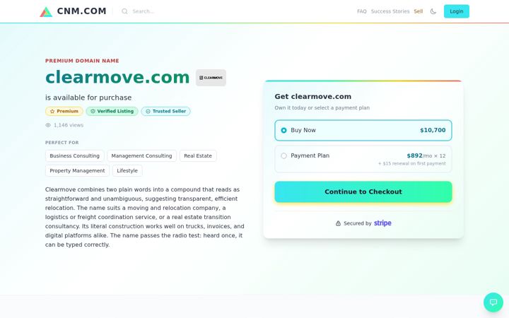 Screenshot of clearmove.com