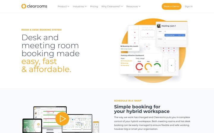 Screenshot of clearooms.com