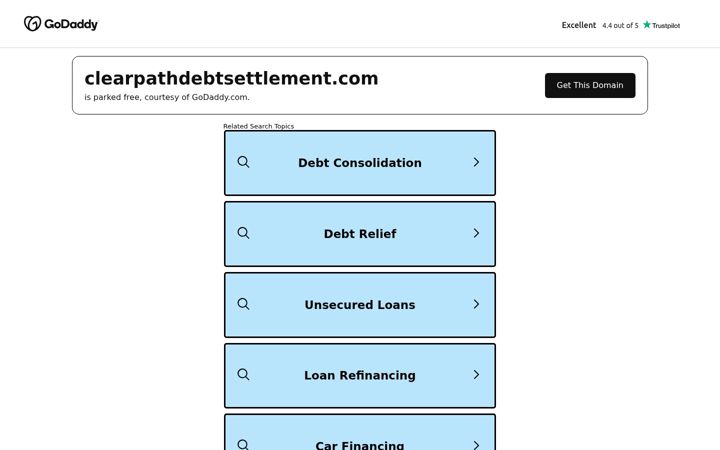 Screenshot of clearpathdebtsettlement.com