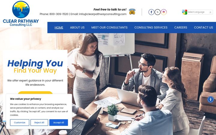 Screenshot of clearpathwayconsulting.com