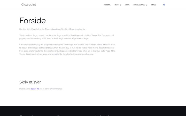 Screenshot of clearpoint.dk