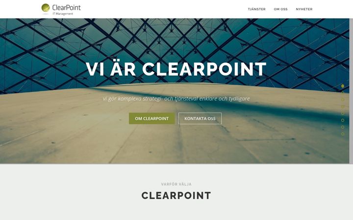 Screenshot of clearpoint.se