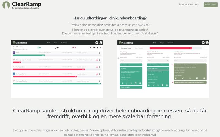 Screenshot of clearramp.dk