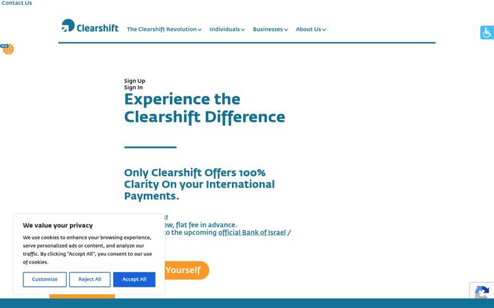 Screenshot of clearshiftinc.com