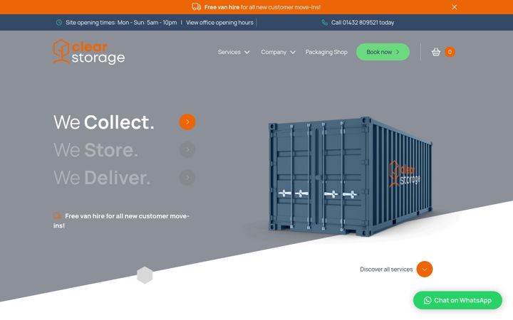 Zrzut ekranu clearstoragehereford.co.uk