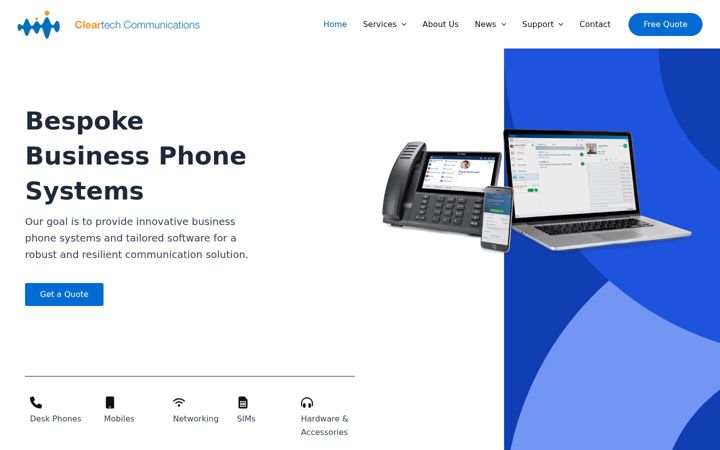 Zrzut ekranu cleartechcomms.co.uk