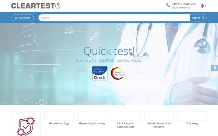 Screenshot of cleartest.de