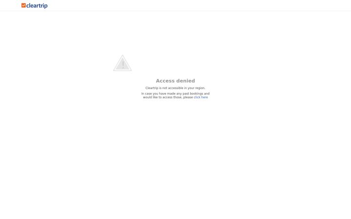 Screenshot of cleartrip.ae