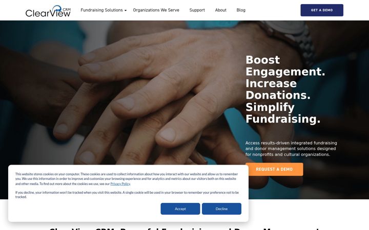 Screenshot of clearviewcrm.com