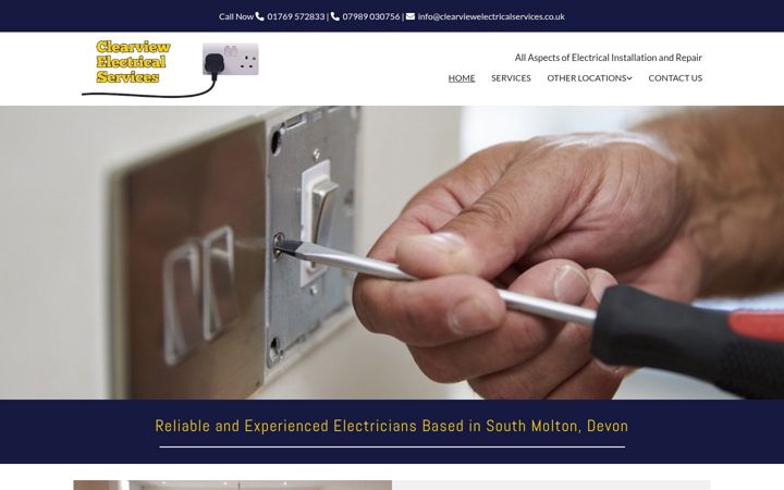 Screenshot von clearviewelectricalservices.co.uk
