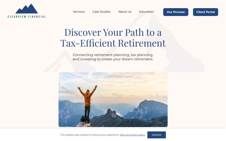 Screenshot of clearviewfin.com