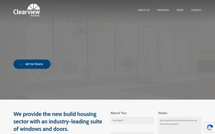 Screenshot of clearviewnewbuild.co.uk