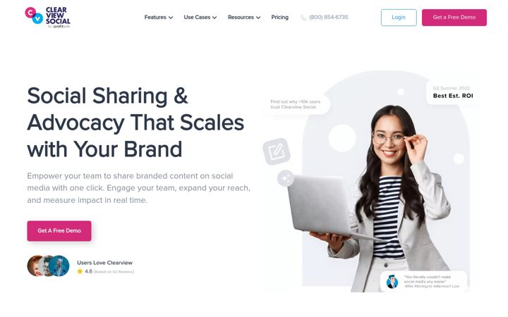 Screenshot of clearviewsocial.com