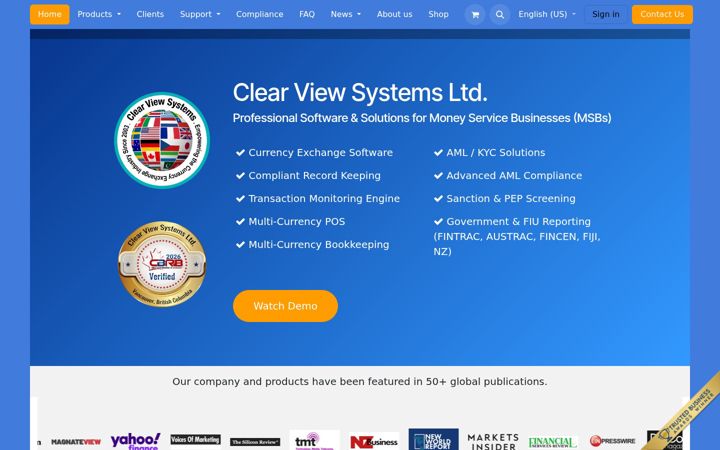 Screenshot of clearviewsys.com