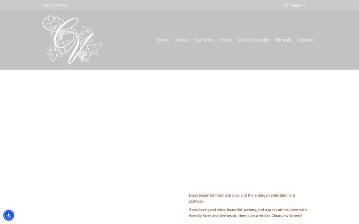Screenshot of clearviewvineyard.com